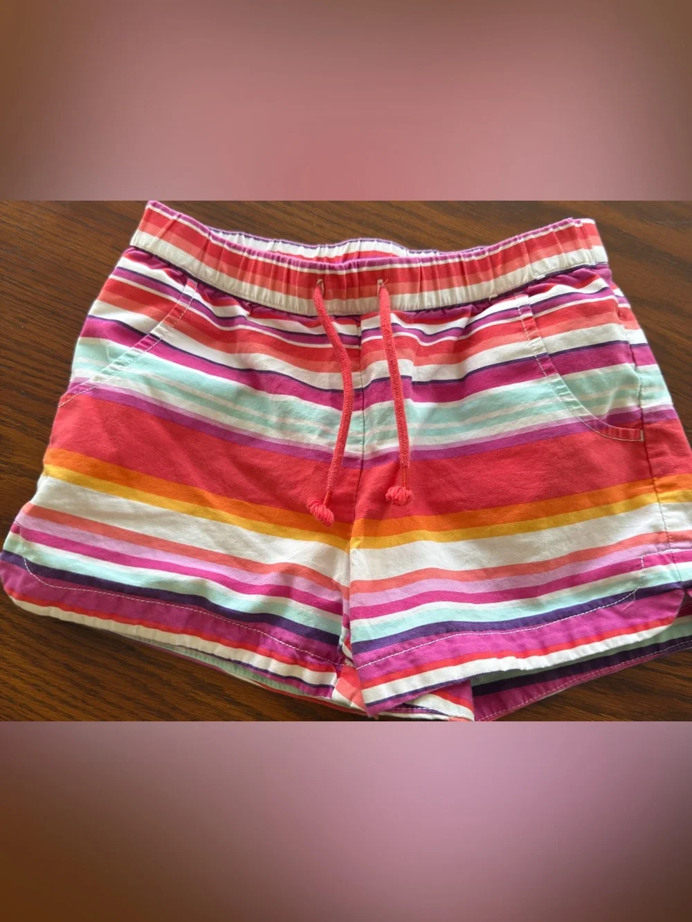 Gymboree Bright Striped Shorts in Coral, Pink, Aqua & Yellow